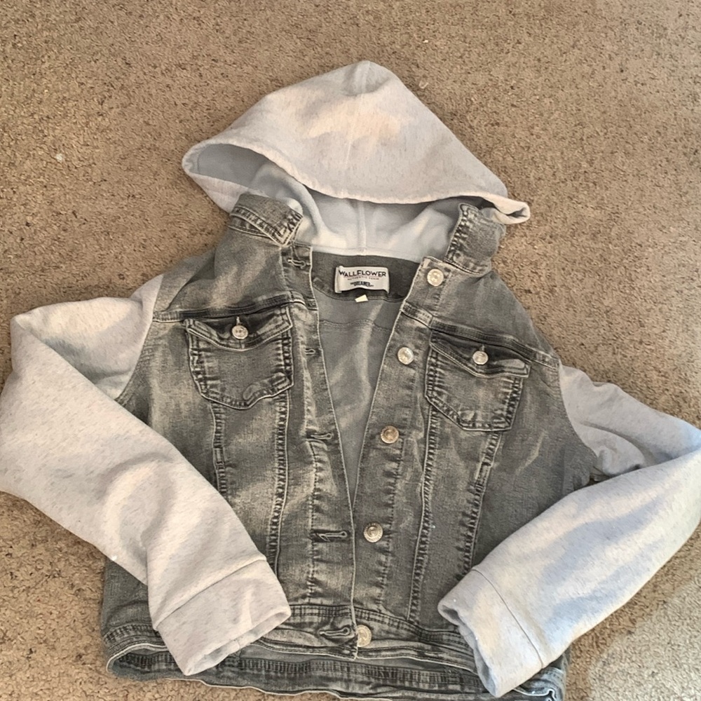 Hooded jean jacket